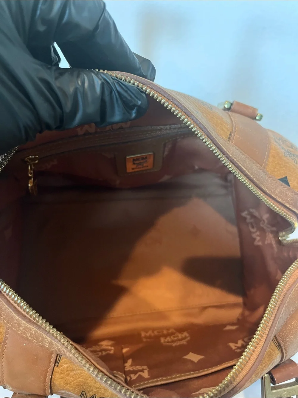 MCM CHARM BOSTON BAG.
